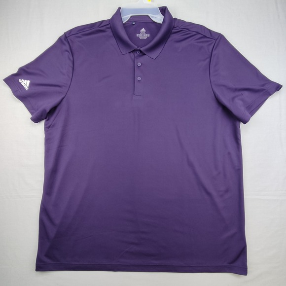 adidas Other - Adidas Polo Shirt Mens 2XL‎ Purple Primegreen Golf Performance Short Sleeve